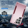 thumbnail image 4 of Dteck for Samsung Galaxy S24 Ultra Case, Full Body Heavy Duty Rugged Shockproof Protective Phone Cover with Tempered Glass Screen Protector and Camera Lens Cover,Pink+Rose, 4 of 7