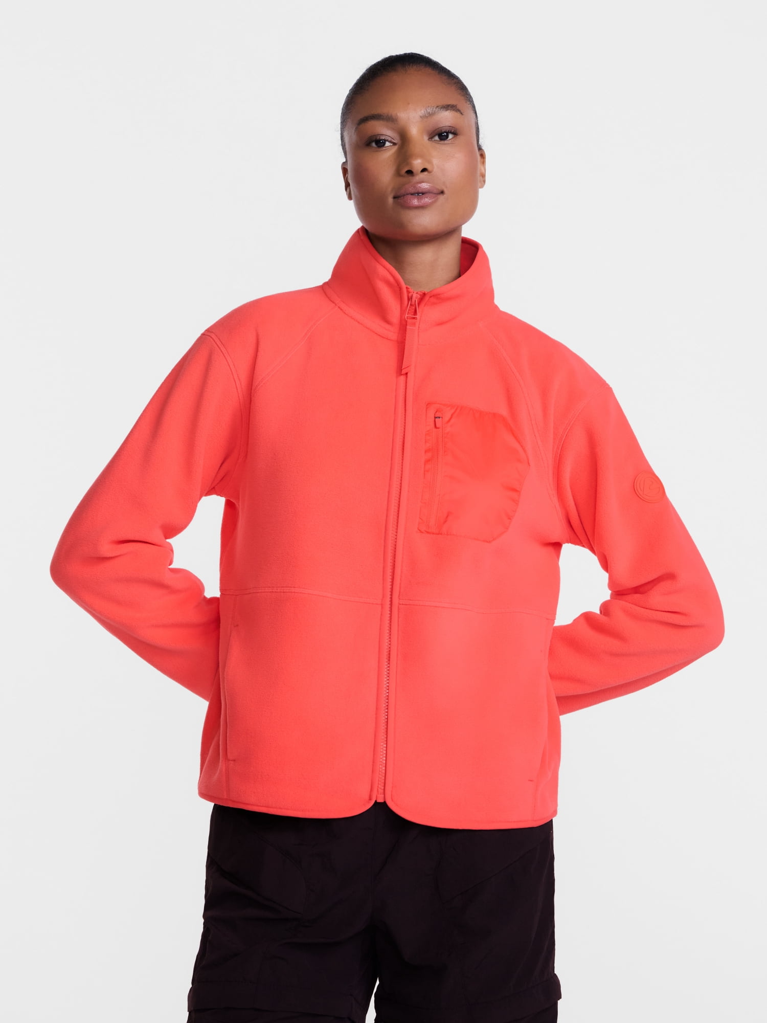 Ozark Trail Women's and Women's Plus Fleece Zip Up Jacket, Sizes XS-3X