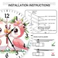 thumbnail image 6 of YladaFaie Two Birds Wall Clock Spring Summer Country Silent Non-Ticking 10 Inch Round Clocks PVC Battery Operated Quartz Analog for Living Room Kitchen Bedroom Bathroom Office Home School Decor, 6 of 7