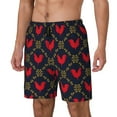 thumbnail image 2 of Haiem Red Rooster Mens Swim Trunks with Compression Liner 2 in 1 Swimming Shorts Stretch Swimwear Quick Dry,Board Shorts-X-Large, 2 of 9