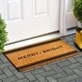 thumbnail image 3 of Calloway Mills Christmas French Stripe Merry + Bright Doormat, 3 of 8