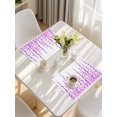 thumbnail image 5 of Purple Placemats Set of 8, Polka Dots Watercolor Abstract Art Placemats for Dining Table, Place Mats for Kitchen Tabletop, Waterproof Wipeable Dining Table Mats Set, 5 of 9
