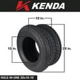 thumbnail image 2 of Kenda 20x10-10 Hole-In-One 6 Ply Golf Cart Turf Tires & Gun Metal Wheels Kit A238 10x7 4/101.6 20x10x10 (2 Pack), 2 of 9