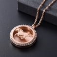 thumbnail image 2 of Stainless steel Round Openwork Horse Perfume Essential Oil Diffuser Necklace Locket Aromatherapy, 2 of 5