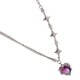 thumbnail image 3 of Collar de amatista sintética Artificial púrpura, collar con colgante de corazón de amor para mujer, 3 of 8