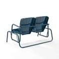 thumbnail image 3 of Crosley Furniture Ridgeland Outdoor Metal Loveseat Glider Navy Gloss, 3 of 12