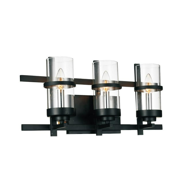 CWI Lighting Sierra Collection 3 Light Wall Sconce Black Finish