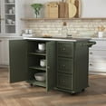 thumbnail image 6 of Homestyles Dolly Madison Engineered Wood Kitchen Cart in Sage Green/Nickel, 6 of 15