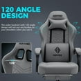 thumbnail image 6 of HOFFREE Gaming Chair with Massage and Footrest Skin-friendly Gamer Chairs for Adults Big and Tall Video Game Chair with Headrest and Lumbar Support for Office and Home Dark Gray, 6 of 12