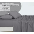 thumbnail image 6 of RUVANTI 100% Organic Cotton Sheets - King Size Sheet Set - 4 Piece Percale Weave Bedding, Crisp, Cooling & Breathable, Soft & Durable, 16" Deep Pocket, Hotel Quality Sábanas - Silver Filigree, 6 of 10