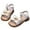 White, variant on Girls Sandals - Pearl Bow Open Toe Water-Resistant Summer Footwear for Western Casual Beach Daily Wear,4-4.5 Years