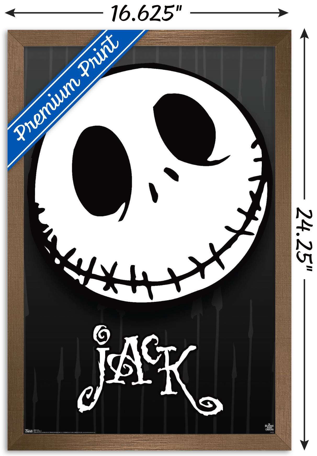 Disney Tim Burton's The Nightmare Before Christmas - Close-Up Wall Poster, 14.725" x 22.375", Framed