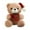 B-Khaki, variant on JeashCHAT Christmas Gifts Bear Stuffed Animal 7.9 inches Cute Bear Doll Plush Toy with Red Snowflake Christmas Hat and Scarf, Xmas Holiday Party Decorations