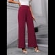 thumbnail image 5 of Pantalones de Trabajo Elásticos de Pierna para Mujer, Pantalones de Vestir, Pantalones Casuales de Negocios de Cintura Alta, Pantalones de Vestir Vino Tinto M, 5 of 9