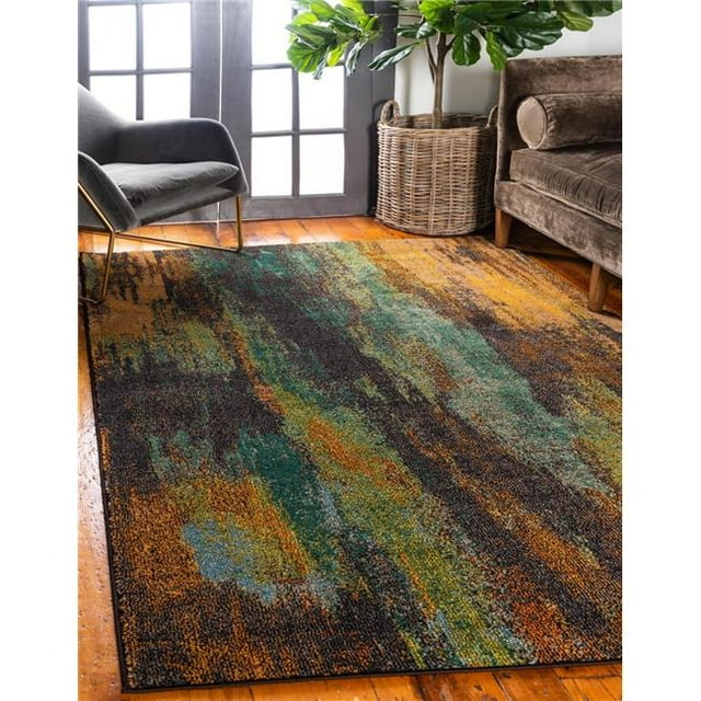 Unique Loom 3119608 7 x 10 ft. Lilly Jardin Rectangular Rug, Multi Color