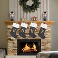 thumbnail image 2 of Odeerbi Family Initial Christmas Stocking Christmas Decorations Three-dimensional Legs Old Man Doll Decorative Socks Bedside Gift Bag Black, 2 of 4