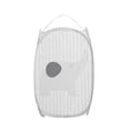 thumbnail image 1 of Cesto plegable gris con asa, cesta de almacenamiento de ropa sucia, cesto de lavandería, cesto de malla para lavandería, portátil, puede poner ropa, 1 of 5