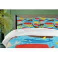 thumbnail image 4 of Ambesonne Whale Duvet Cover Sets, Deep Ocean Animals, 2-King, Multicolor, 4 of 7