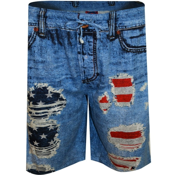 Under Disguise Mens Votre Vieux Jeans Usé Préféré Americana Lounge Shorts (Moyen)