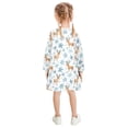 thumbnail image 3 of Girls' long-sleeved dress Snowflake Elk Girls' A-line dress with ribbed cuffs Soft and comfortable, 3 of 6