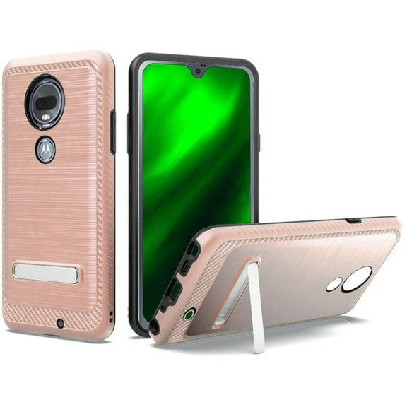 GSA Brushed Case with Kickstand for Moto G7 Power & G7 Supra Rose Gold