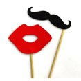thumbnail image 2 of Darling Souvenir, Moustache & Lips Cupcake Toppers, Wedding - Birthday Party, It's A Boy + Girl Baby Shower Dessert Decorations - Pack Of 40, 2 of 2