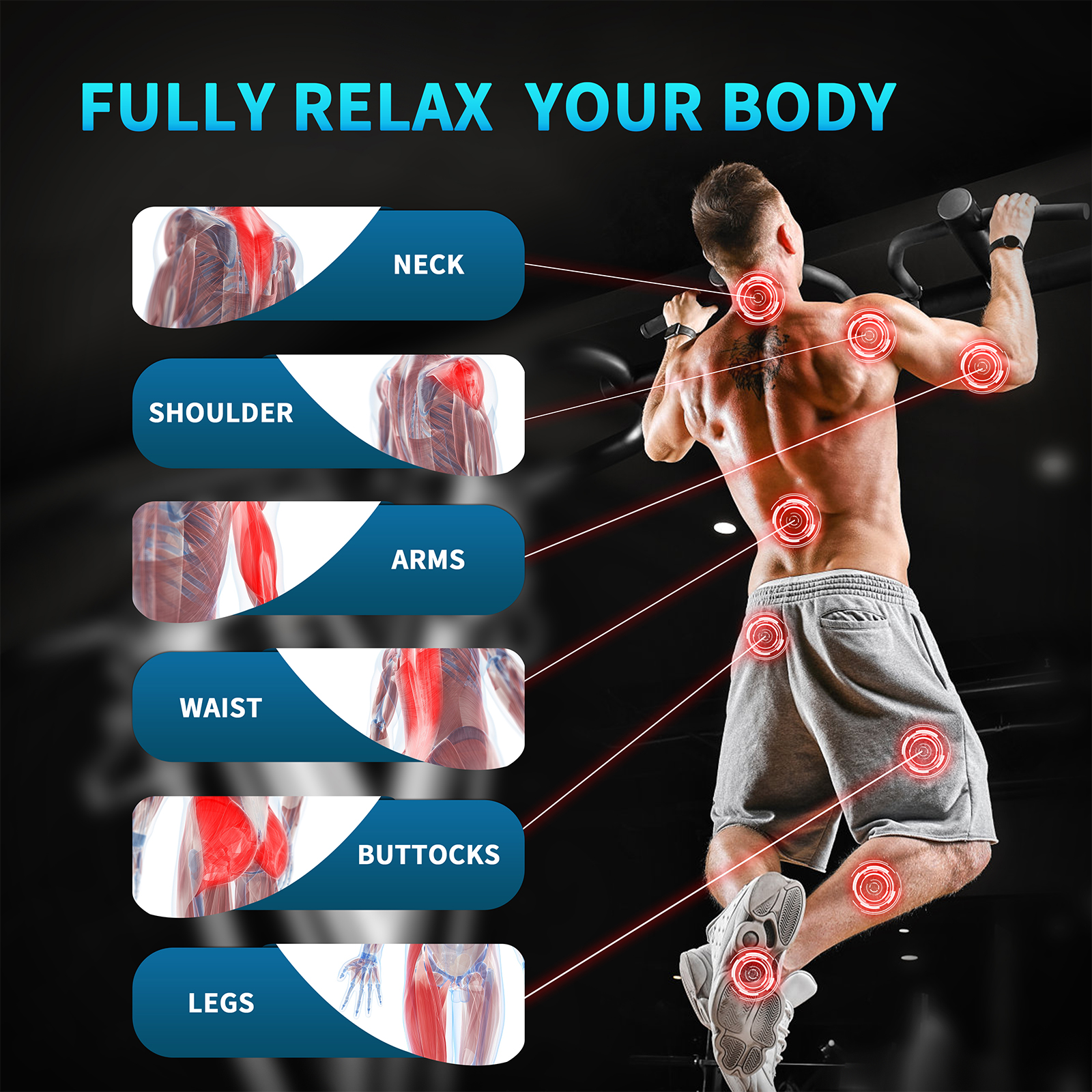 Maxgia MJOLLNIR, Electric Cordless Muslce Handheld Massager, Deep Tissue Back Massager with Linear Speeds for Back, Neck, Shoulder, Leg, Trigger Point, Pain Relief, Muscle Recovery