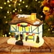 thumbnail image 3 of Casa navideña, estatuilla de casa de resina, luminosa, mini decoración navideña en miniatura para interiores, adornos de escritorio Estilo C, 3 of 7