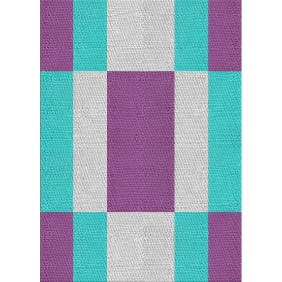 Ahgly Company Machine Washable Indoor Rectangle Transitional Tron Blue Area Rugs, 4' x 6'