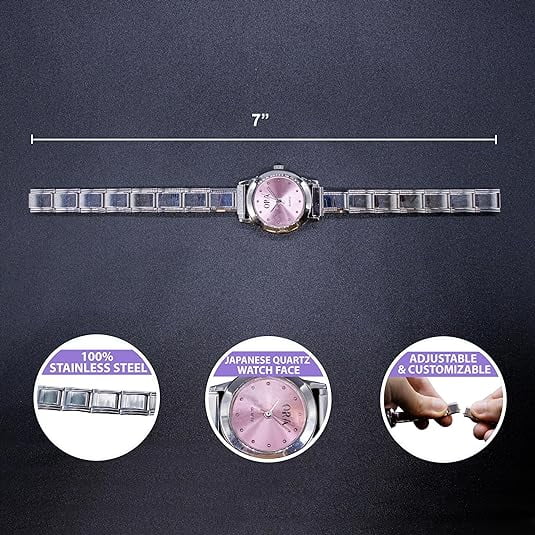 Fablinks Italian Charm Bracelet Watch, 316 Stainless Steel  display picture 1