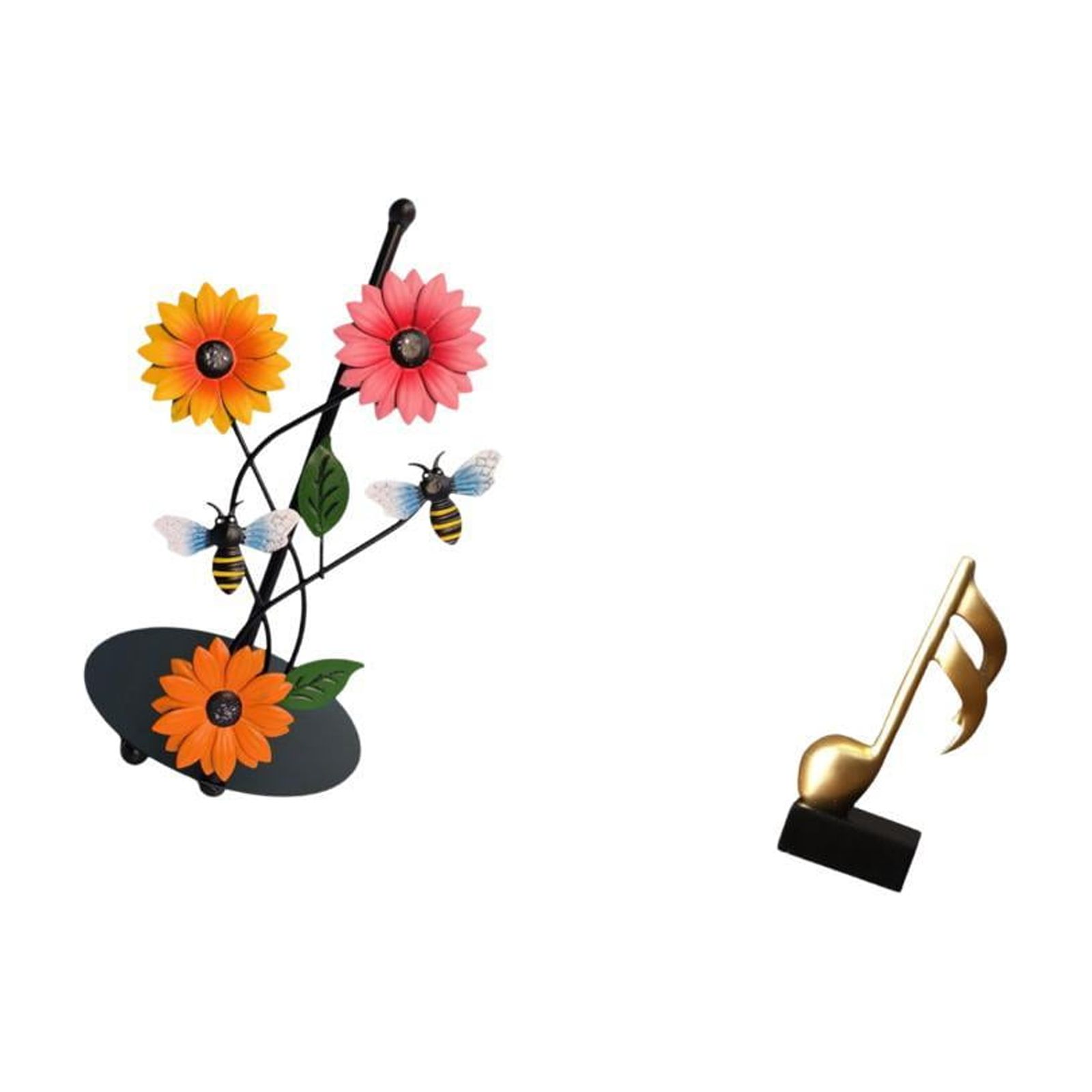 Fiocias Toilet Paper Holder Paper Towel Holder Countertop Desktop Figurine Music Note Sculpture Iron Resin Weighted Base Suitable for Kitchen Dining Table Off