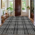 thumbnail image 4 of Haperlare 6'x9' Modern Plaid Area Rug Washable Rugs, Non Slip Ultra Soft Rug Stain Resistant Farmhouse Rug Carpet for Living Room Bedroom Dining Room, Gray, 4 of 8