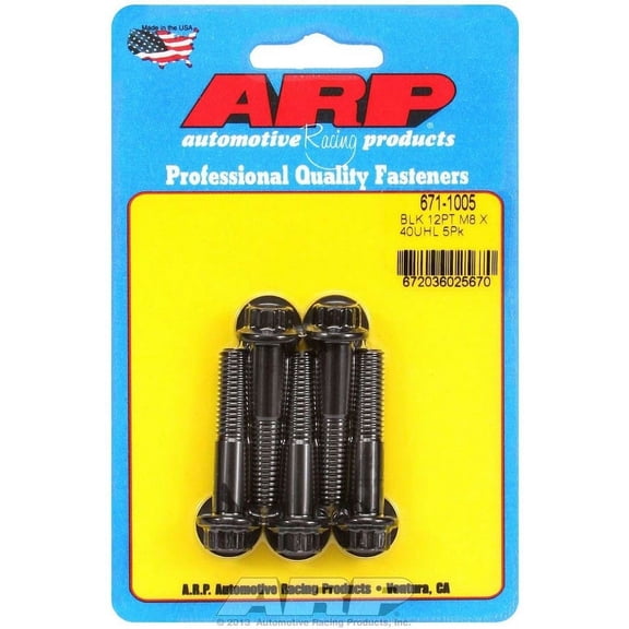 Autoracing Products 671 1005 Bolt Kit 12Pt. (5) 8Mm X 1.25 X 40Mm