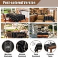 thumbnail image 7 of Sm:)e Fabric Openwork Farmhouse Style Linen Tablecloth 52x70 Inch, Yarn-Dyed Woven Table Cover for Dining Decor, Rectangle, Black, 7 of 7