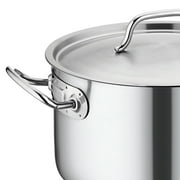 Korkmaz Gastro Proline 6.2 Liter Stainless Steel Casserole with Lid in Silver