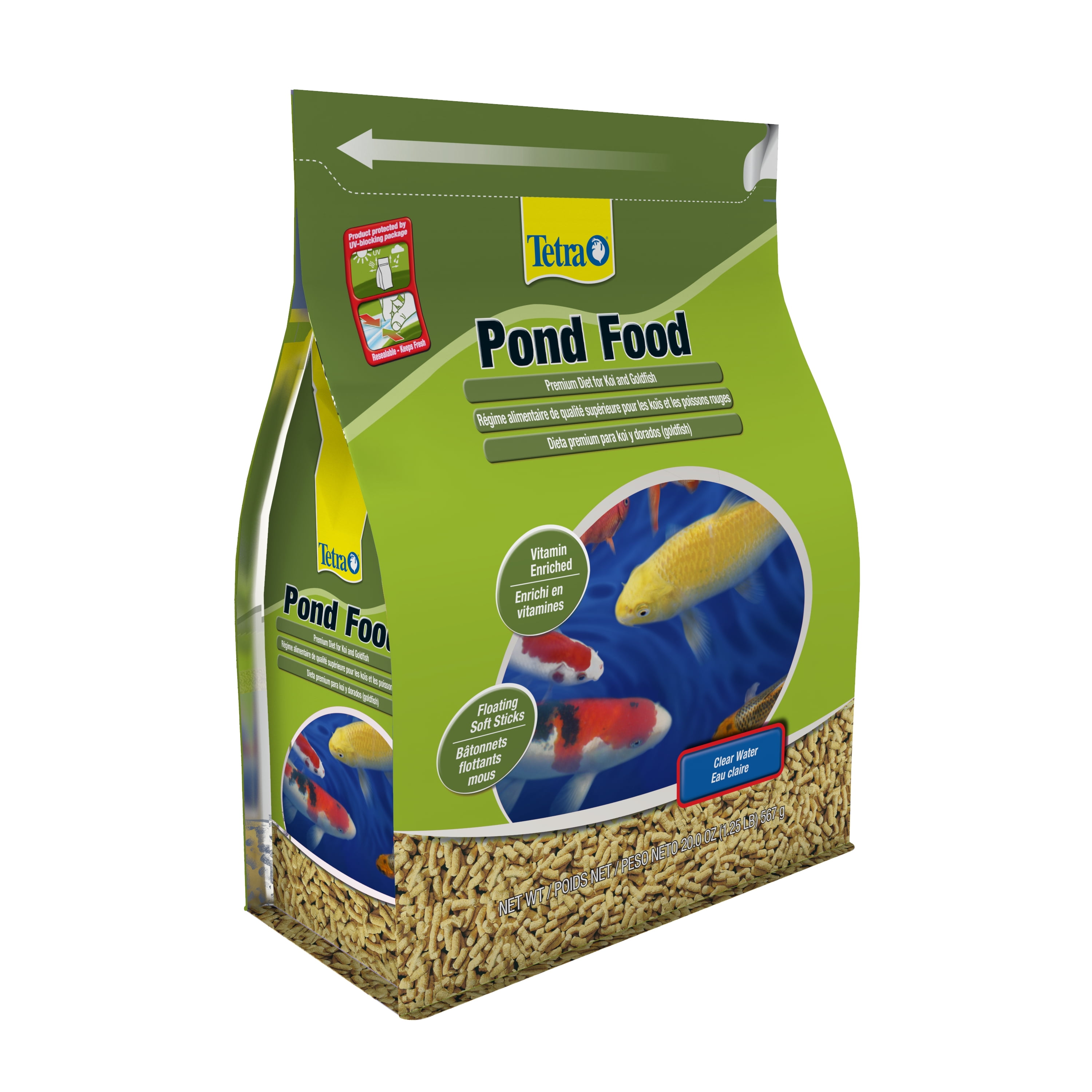 Tetra Pond Fish Food Premium Sticks Diet for Koi and Goldfish, 1.25 lbs 