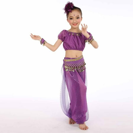 

ZHAGHMIN Cute Clothes for Kids Handmade Children Girl Belly Dance Kids Belly Dancing Dance Cloth Crop Top And Skirt Set for Teens Headband Gift Set Baby Clothes Baby Clothes for Baby Girl Sweatsuit