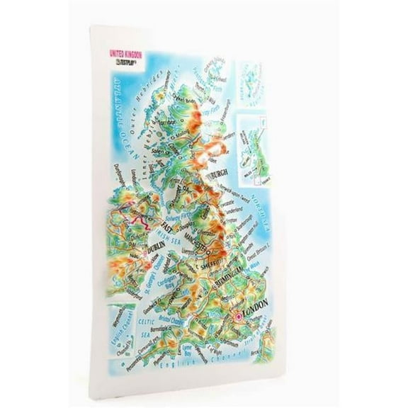 TestPlay 3445 United Kingdom Raised Relief Map, Unframed - Souvenir Size