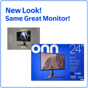 onn 24 FHD (1920 x 1080p) 180hz 1ms FreeSync Gaming Monitor with HDMI and DP Cables, Black