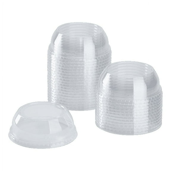 [1,000 ct] Clear Dome Lids with Wide Opening for 12, 16, 20, 24 oz Plastic Cups (PET, 98mm)
