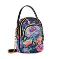 thumbnail image 7 of FORMRS Crossbody Bag for Women Quilted Travel Shoulder Cell Phone Purse with Chain Strap Handbag, Puprle Ethereal Floral Harmony, 7 of 7