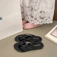 thumbnail image 6 of Women's Flip Flops Fashion Sandals Thick Sole Black Solid Color Open Toe Casual Comfortable, 6 of 7