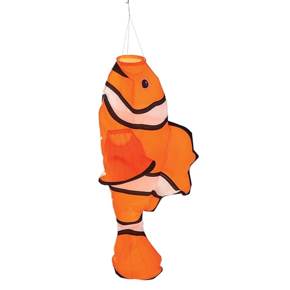 In the Breeze 5251 — Clownfish Big Breeze Windsock™ — Large, 3D Beach Windsock for Yards, Gardens, Patios