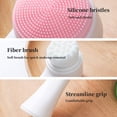 thumbnail image 2 of 2Pcs Double Sides Face Brushs,Facial Cleansing Brush 2 in 1,3D Stand Vertical Silicone Facial Wash Brush,Applicable to Sensitive, Delicate, Dry Skins(Pink), 2 of 6