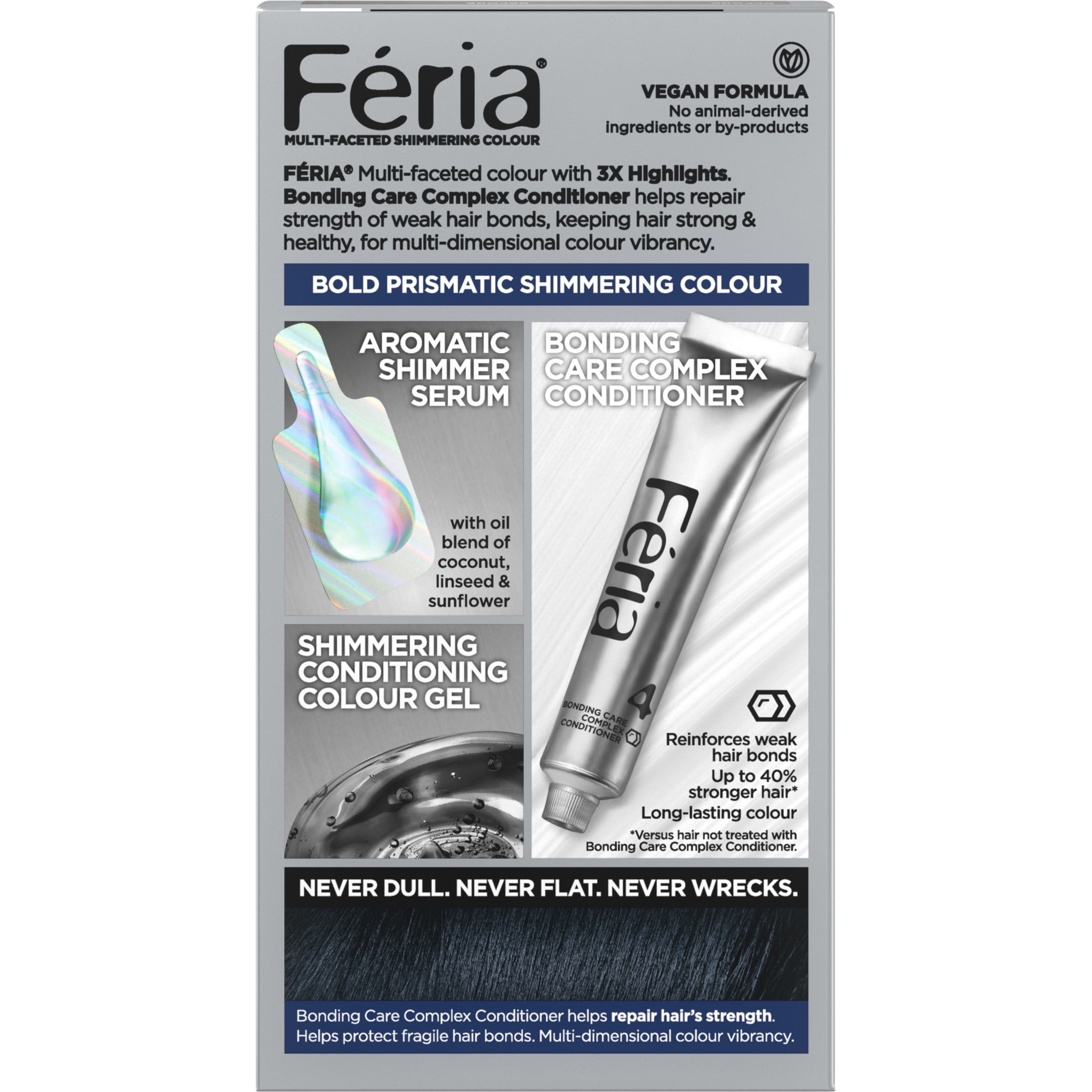 L'Oreal Paris Feria Permanent Hair Color, 21 Starry Night Bright Black