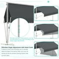thumbnail image 4 of AECOJOY 13x10 ft. Free Standing Retractable Awning - Dual Side Patio Awnings Manual Sun Shade - Dark Grey, 4 of 9