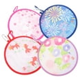 thumbnail image 3 of Worgeous 4 Pcs Round Japanese Folding Fan Foldable Fan Travel Women's 21.00X21.00X0.20CM, 3 of 8
