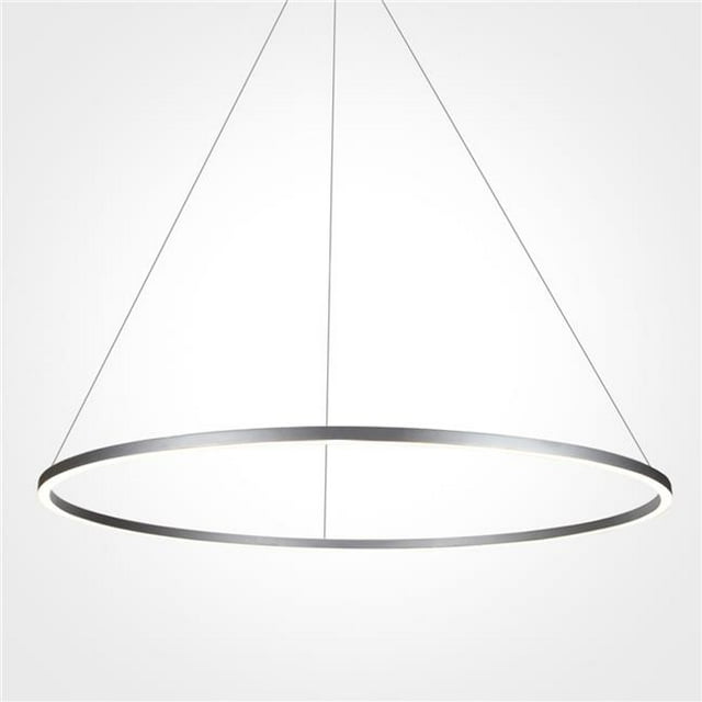 Vonn Éclairage VMC34911AL 39 in. Tania VMC34911AL Suspension Réglable & 44; Moderne Circulaire LED Lustre Luminaire en Argent