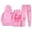 Pink, variant on Womens Sweatsuits 2 Piece Set Solid Color Long Sleeve Hooded Sweatshirts and Pants Casual Fall Comfy Fashion Tracksuit Sets