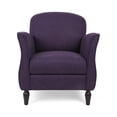 thumbnail image 7 of GDF Studio Nolie Contemporary Fabric Armchair, Purple Tweed and Dark Brown, 7 of 7